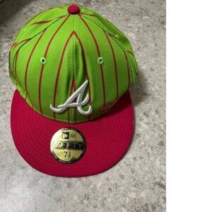 Lids Exclusive Atlanta Braves Wild Pitch Watermelon  Hat   7 3/8 New Era